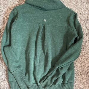 ALO Yoga Dark Green Hooded Sweatshirt